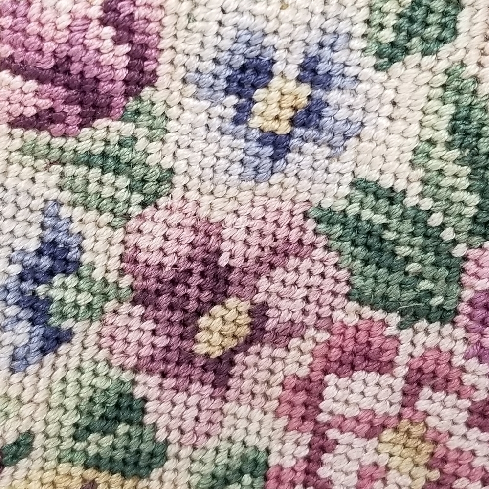 Purse Evening Bag Floral Antique Vintage Jeweled Kiss Lock Petite Point Grandma - Picture 12 of 15